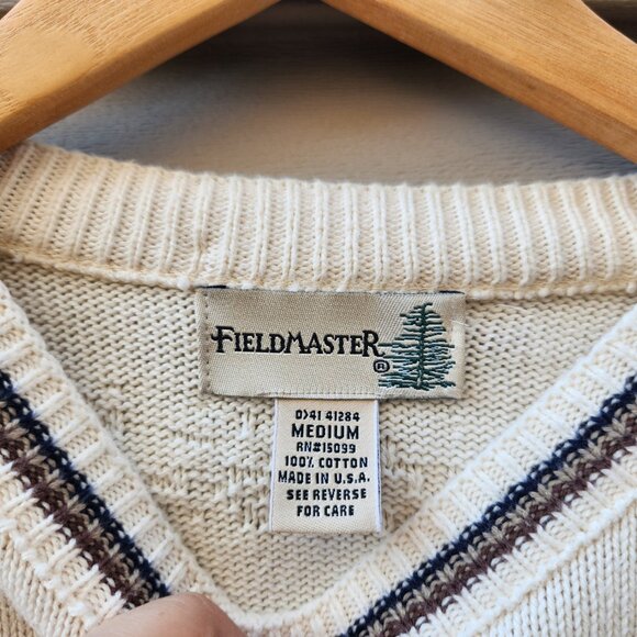 Vintage 90's Fieldmaster Embrioded Nature Fish Boat Sweatshirt Pullover USA Made - Picture 3 of 5